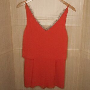 Topshop New Orange Strappy Silky Romper 8